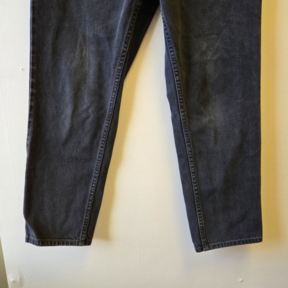 LL Bean Classic Fit Jeans Women's‎ 28 Black Faded Denim Patch Vintage - Picture 3 of 12